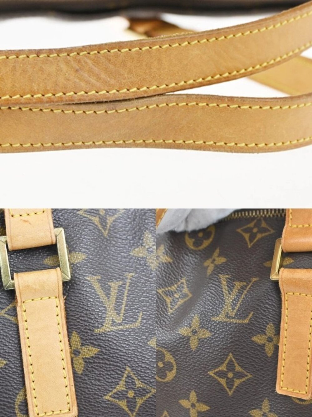 LOUIS VUITTON Cabas Mezzo Shoulder Bag Monogram Leather Brown M51151 77YH924 - Picture 7 of 16
